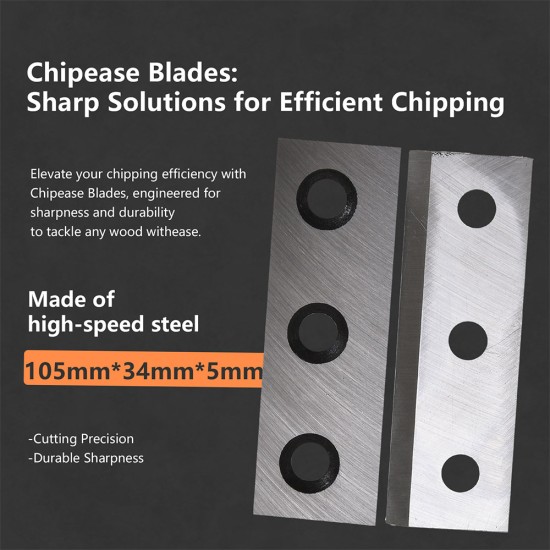 Chipease wood chipper blade 105mm 2pc for A1500E, A1500 & E700