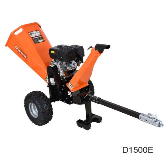 Chipease Wood Chipper Shredder Mulcher 15HP Petrol Pull Start（D1500）